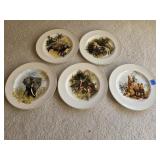 5pc Wedgwood WWF Plates David Shepherd