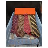Collection of vintage designer silk ties