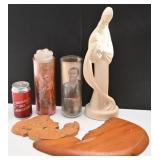 Lot religieux, dont sculpture d'Andrï¿½ Pelletier