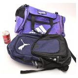 2 sacs, Adidas et Puma