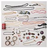 Lot de bijoux vintage, dont argent alpaca