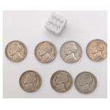 7 pièces de 5 cents américaines, Jefferson,