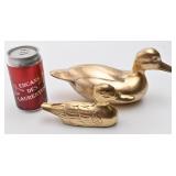 2 canards en laiton massif