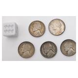 5 pièces de 5 cents américaines, Jefferson,