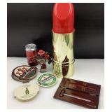 Lot thématique alcool, sous-verres, thermomètre