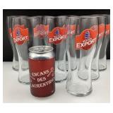 8 verres à bière Molson