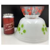 Bol Federal Glass polka dot et bol Fire-King