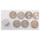 7 pièces de 5 cents américaines, Jefferson,