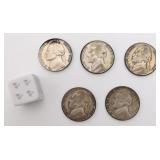 5 pièces de 5 cents américaines, Jefferson,