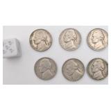 6 pièces de 5 cents américaines, Jefferson,
