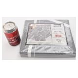 Drap plat et 2 taies d'oreiller, lit queen, neufs