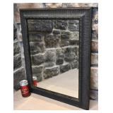 Miroir biseauté, vintage, encadré,