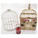 2 cages à oiseaux décoratives, en métal,