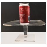 Assiette à gteau sur pied, en lucite