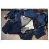 Gros lot de pièces en jeans, pour artisanat