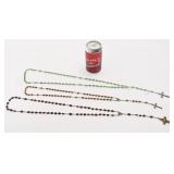 3 chapelets vintage, rare père trappistes avec