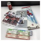Lot d'anciens billets de sports et de festivals