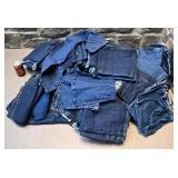 Gros lot de pièces en jeans, pour artisanat