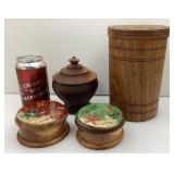 4 contenants en bois