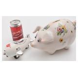 2 tirelires en porcelaine