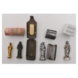 Lot de mini statuettes religieuses, dont 3 avec