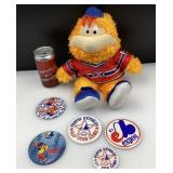 Peluche Youppi et macarons vintage
