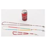 3 chapelets vintage, dont plaqué argent et Italy