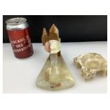 2 cendriers mexicains, en marbre / onyx