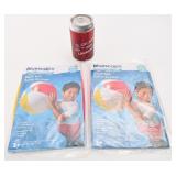 2 ballons de plage, 34 cm, neufs