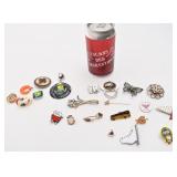 Broches, épinglettes et boucles d'oreilles