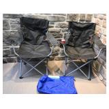 2 chaises pliantes