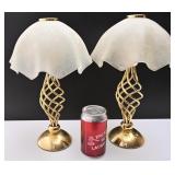 2 chandeliers Partylite, en laiton