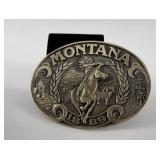 Brass Montana 1889 Indian on Horseback Belt Buckle