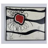 Mid Century Abstract Brutalist Oil on Canvas