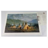 Howard Terpning Signed Numbered Print Crow Camp