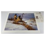 Howard Terpning Signed Print Signals in the Wind