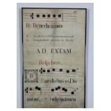 Benedicamus Domino Illuminated Vellum Sheet Music