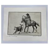 Jay Contway Engraving Roping the Calf