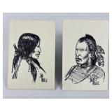 Dave Powell Pen and Ink Indian Drawings