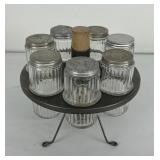 Sellars Hoosier Cabinet Spice Jar Rack w/ Stand