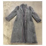 Full Length Grey Shearling Marlboro Man Jacket