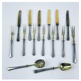 Lot of 800 German Silver Weighted Handle Flatware
