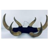 Antique Montana Frontier Steer Horn Coat Rack