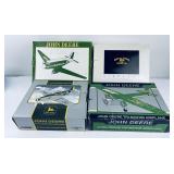 Lot of 4 John Deere Die Cast Airplane Banks