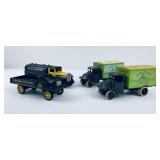 Lot of 4 John Deere Die Cast Truck Banks