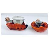 Royal Bayreuth Porcelain Clowns Match Candlestick
