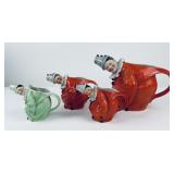 4 Antique Royal Bayreuth Clown Pitcher Creamers