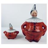 Antique Royal Bayreuth Clown Lidded Cansiters