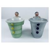 Antique Royal Bayreuth Clown Toothpick Holders