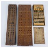 Lot of Antique Bezique Boards